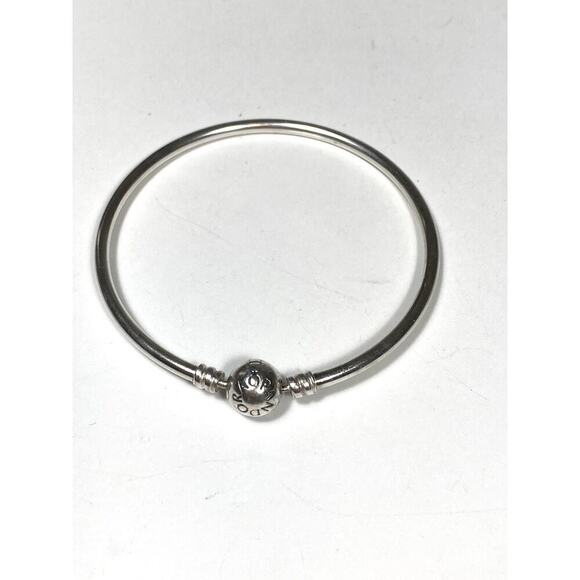 925 Pandora ALE Bangle Charm Bracelet Sterling Silver 7” 9.23g - Picture 1 of 10